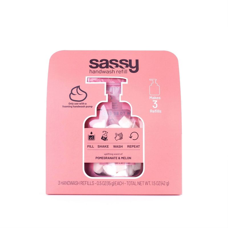 Sassy Foaming Hand Soap Refill - Pomegranate Melon - 1.5oz