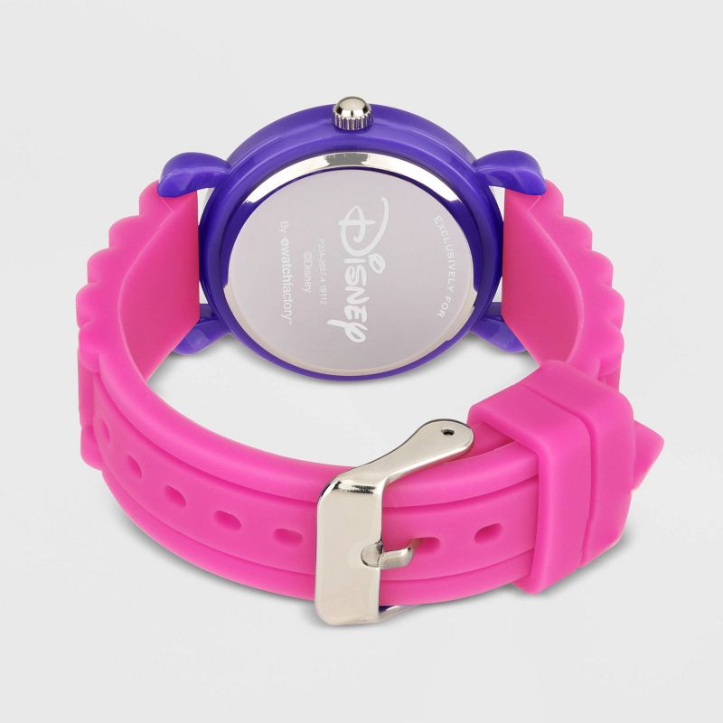 Girls' Disney Minnie Mouse Plastic Time Teacher Silicon Strap Watch - Pink