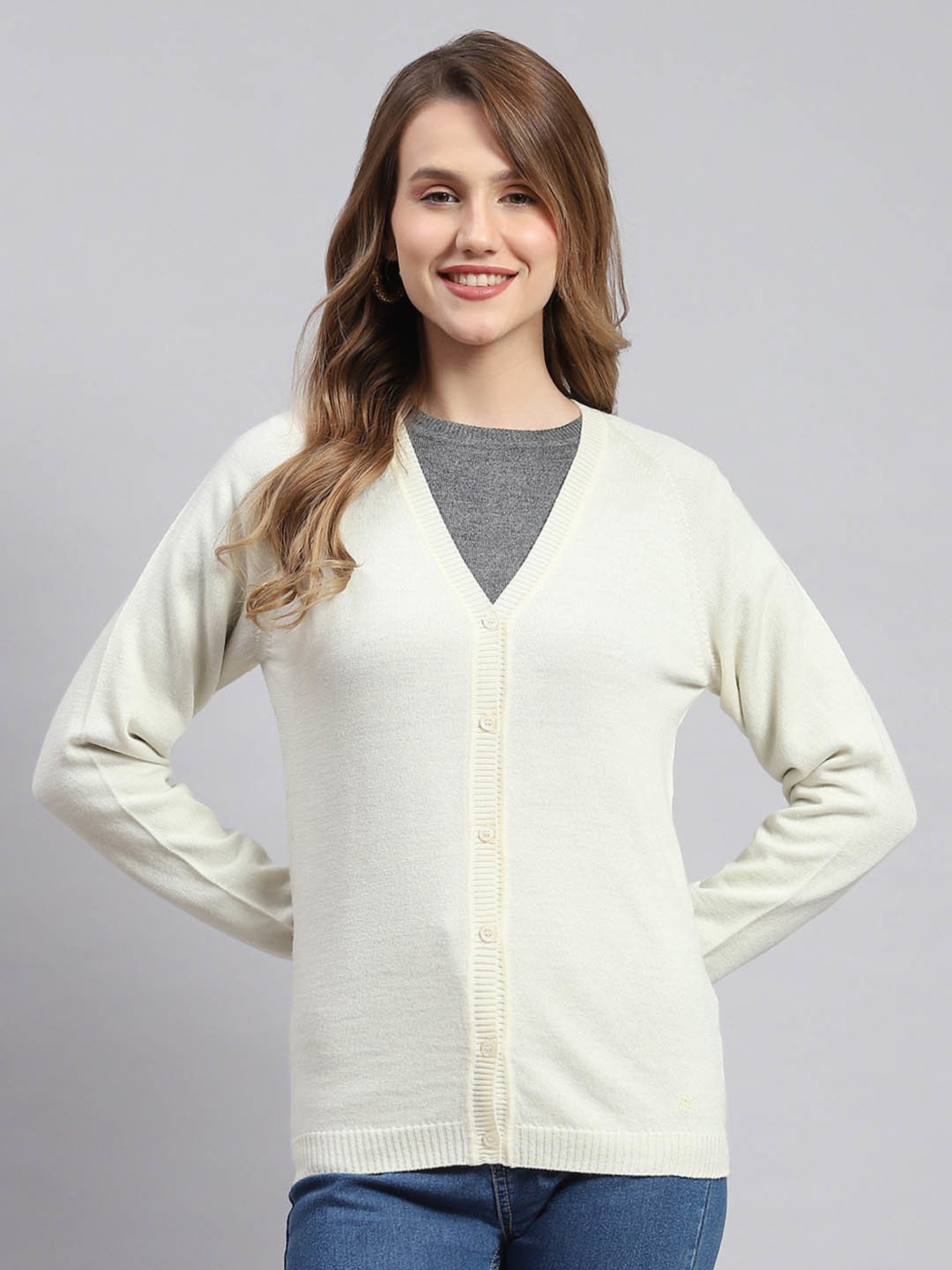 Monte Carlo Off White Cardigan