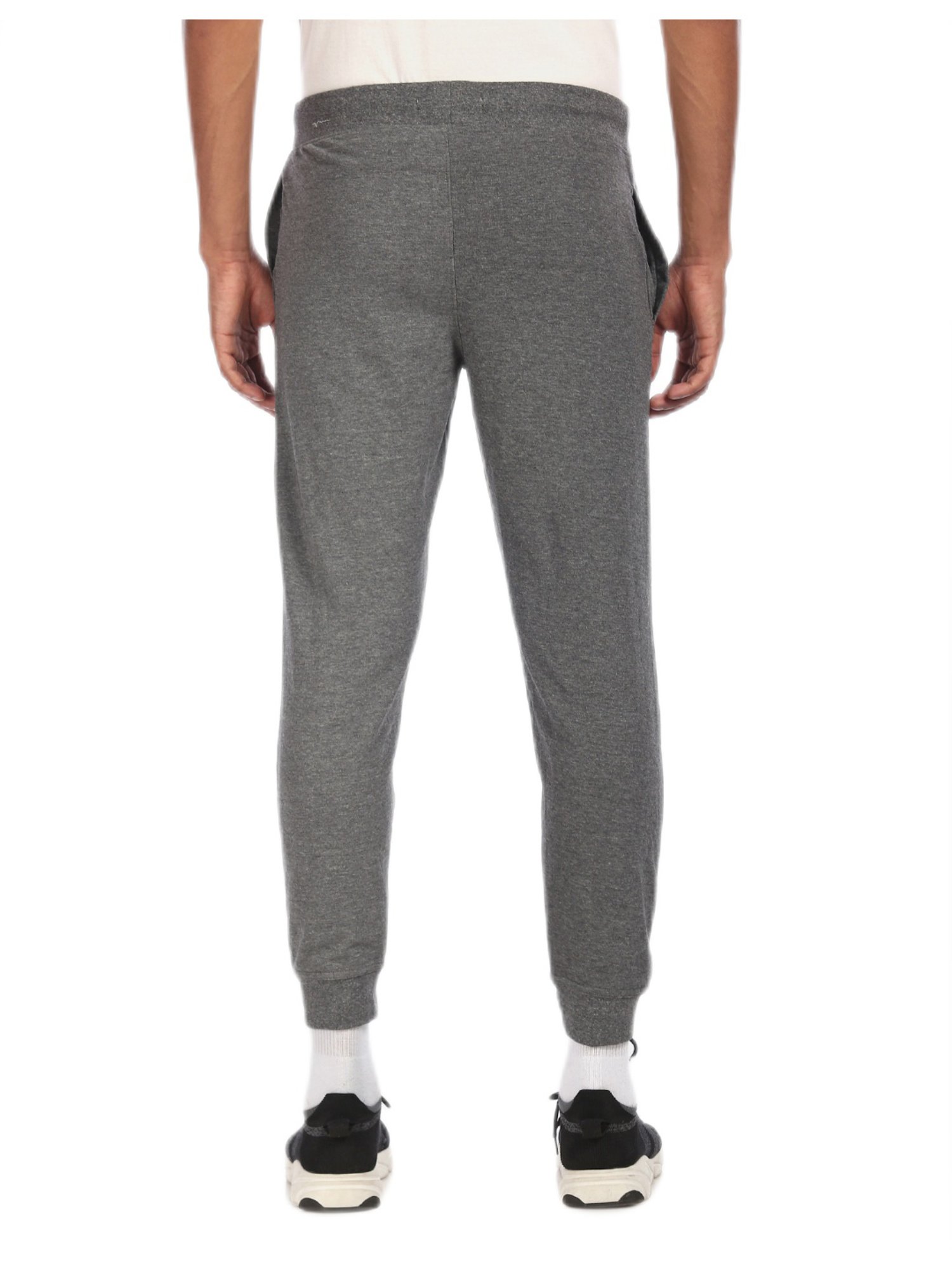Aeropostale Dark Grey Drawstring Waist Heathered Joggers