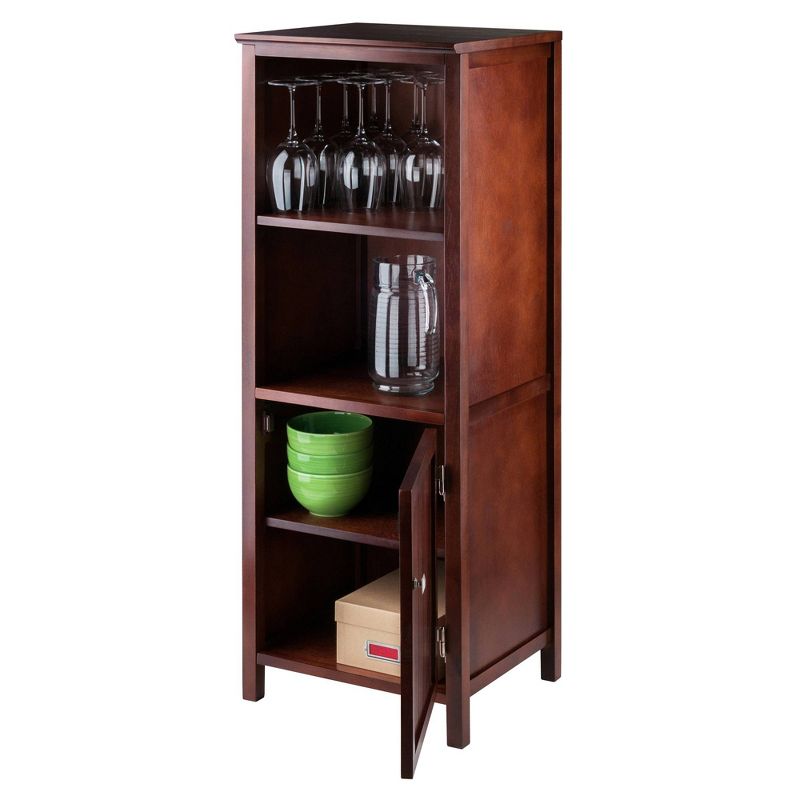 Brooke Jelly Cupboard with 2 Shelves and Door Wood/Espresso - Winsome