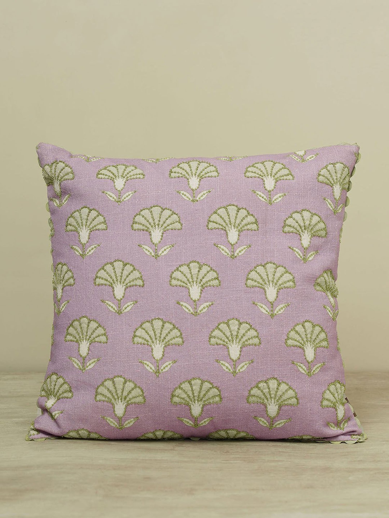 Pure Home and Living Purple Cotton Printed Cushion Covers