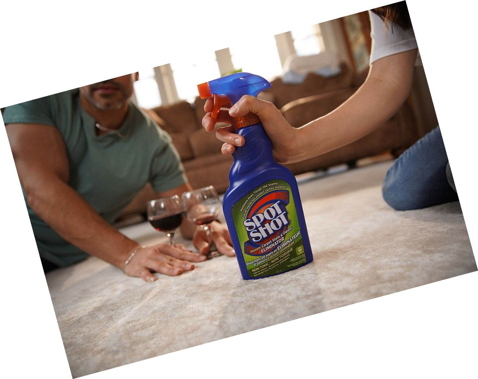 Spot Shot Pet Instant Carpet Stain & Odor Eliminator, 22 OZ [Non-Aerosol Trig...