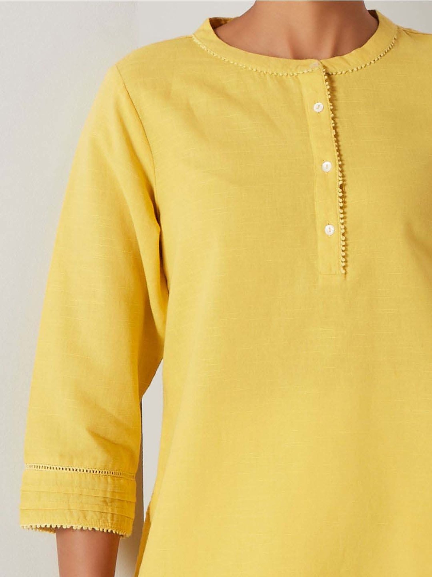 Ancestry Mustard Yellow Regular Fit Tunic