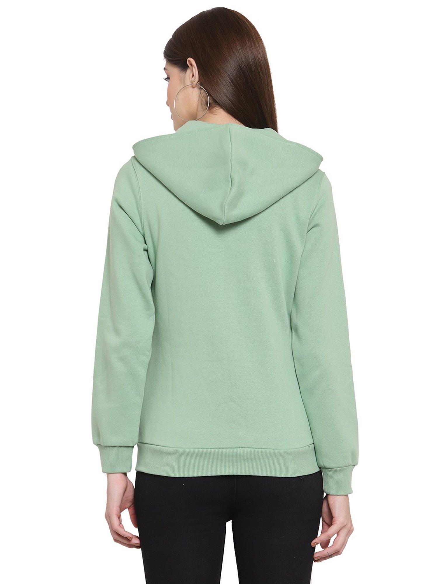 Juelle Light Green Hooded Sweatshirt