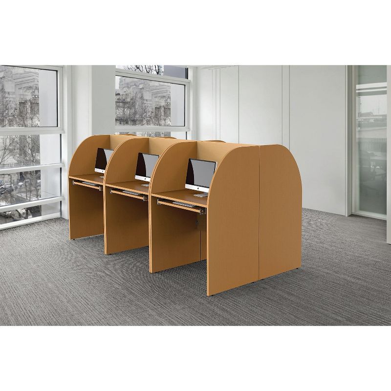 Linea Italia&reg; Study Carrell, 23 1/2w x 33d x 48 1/2h, Maple SC800MAP