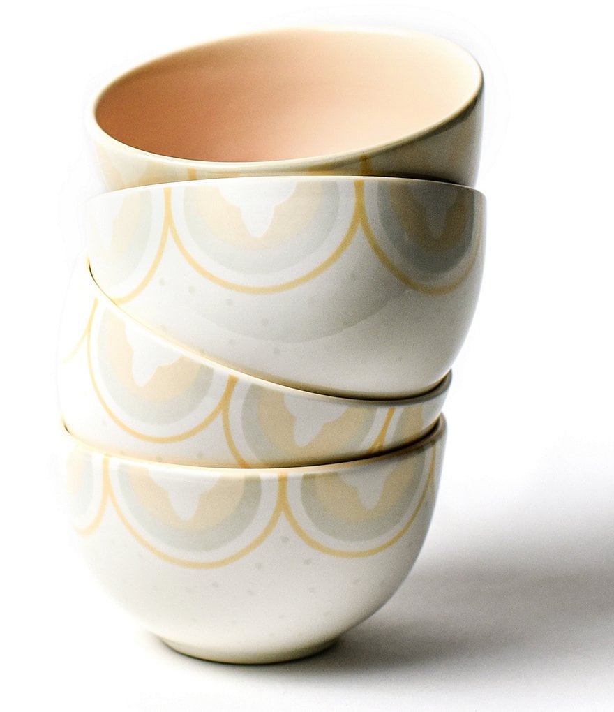 Coton Colors Arabesque Trim Small Bowl Blush Set of 4