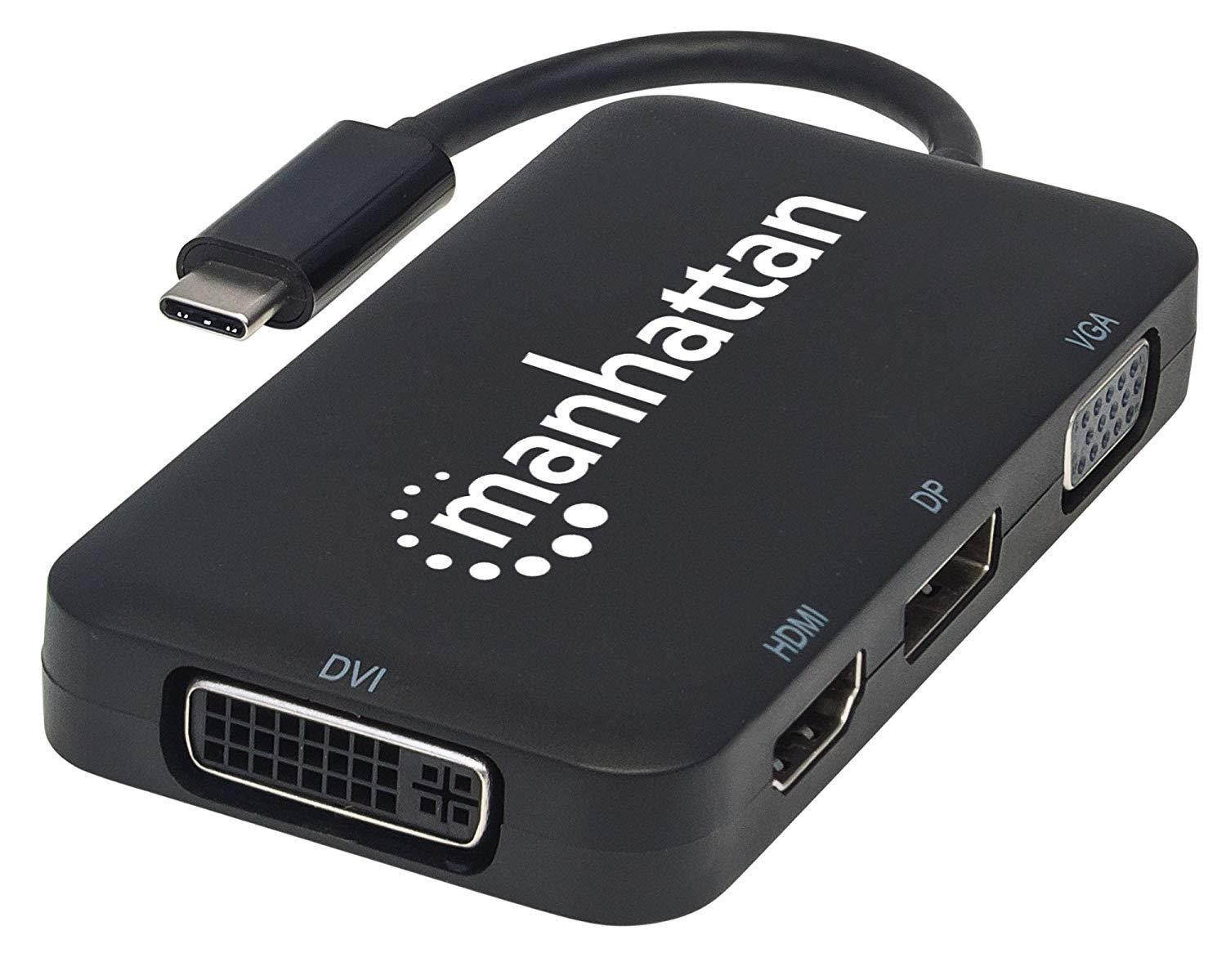 Manhattan 152600 Usb-C 4-In-1 Audio/Video Converter