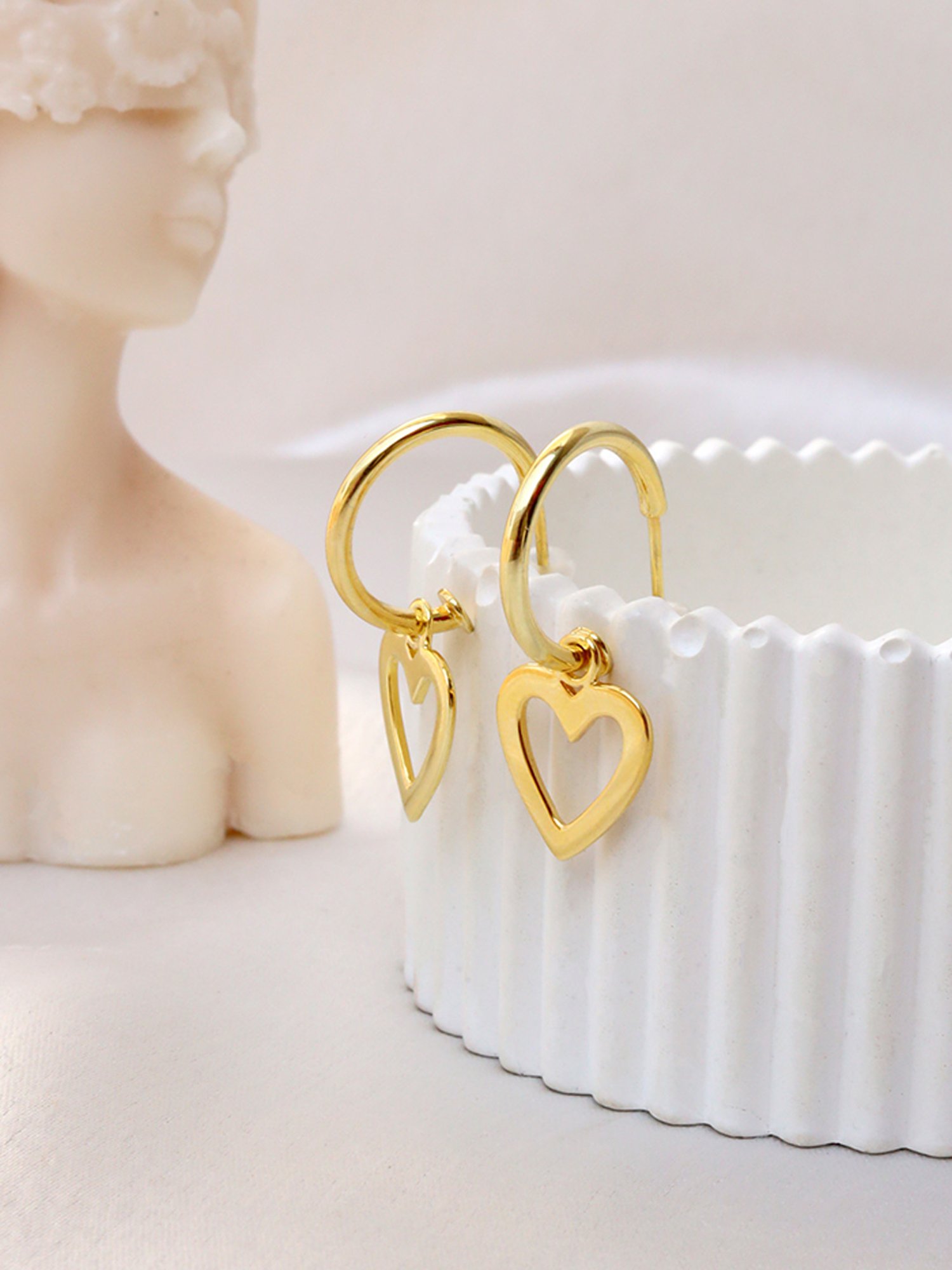 Perfectly Average Heart Drop Earrings
