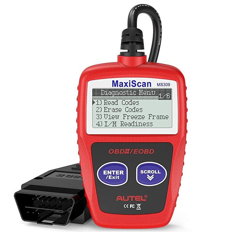 MS309 Universal OBD2 Scanner Check Engine Fault Code Reader, Read Codes Clear Codes, View Freeze Frame Data, I/M Readiness Smog Check CAN Diagnostic Scan Tool