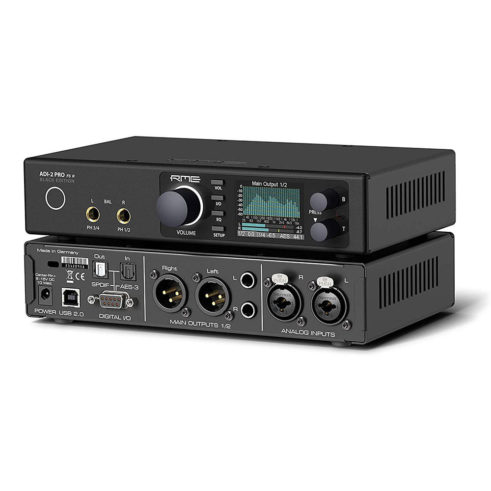 RME ADI-2 Pro FSR BE Reference AD/DA Converter with Extreme Power Headphone Amplifiers and Remote (Black Edition)