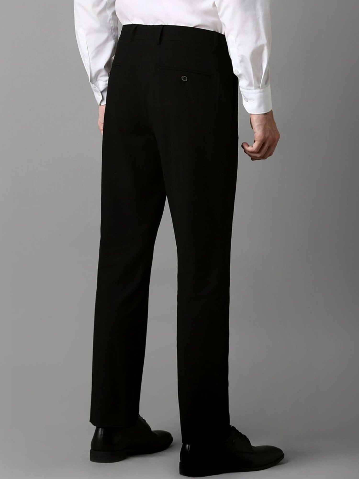 Louis Philippe Black Slim Fit Trousers