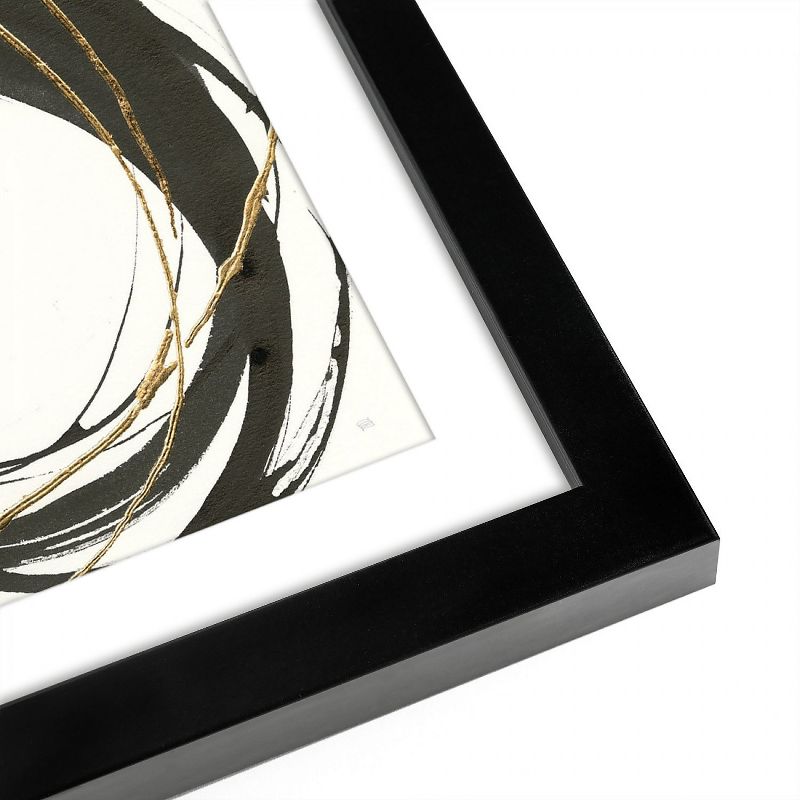 Americanflat Black And Gold Circles - Set of 2 Framed Prints by PI Creative