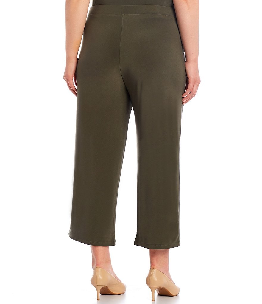 Investments Plus Size Soft Separates Pull-On Crop Pants