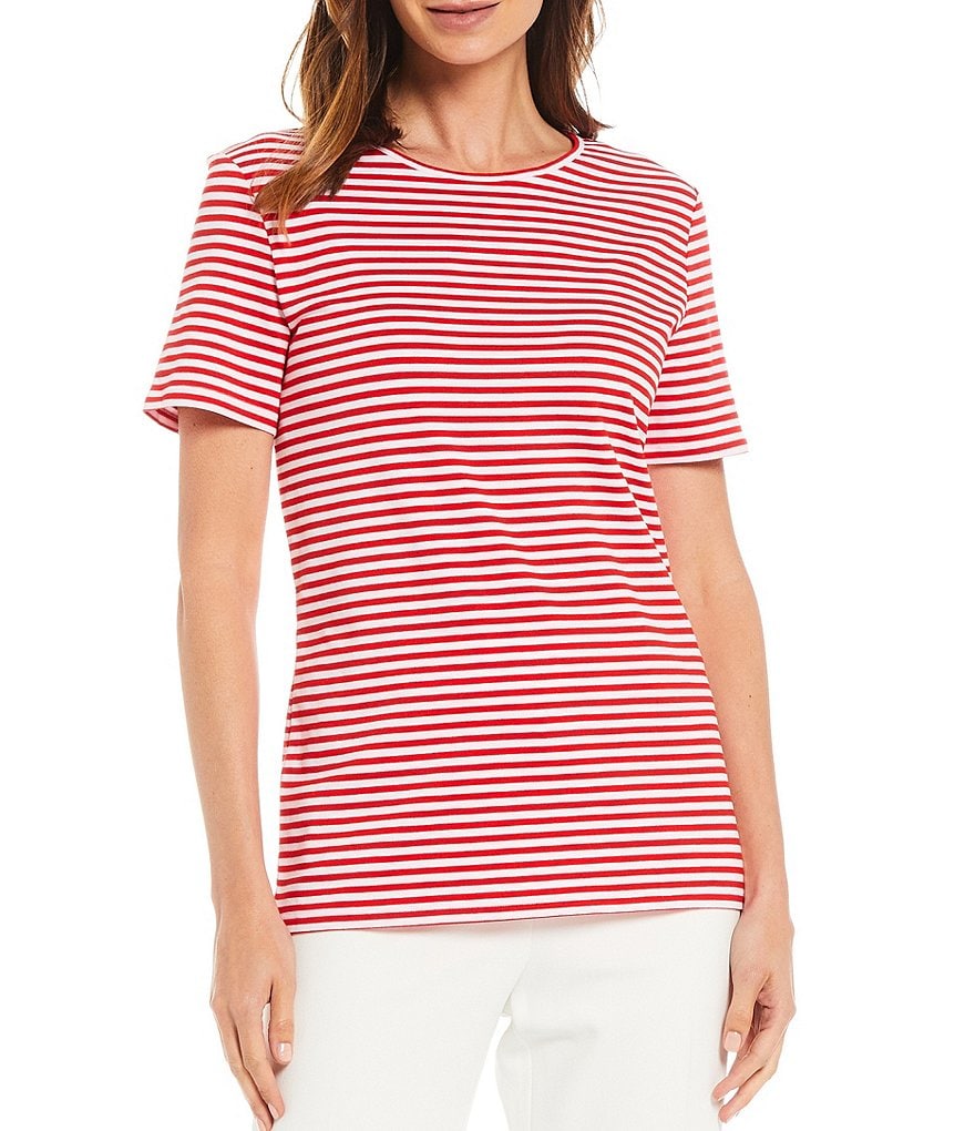 Preston & York Bobbi Striped French Terry Knit Tee