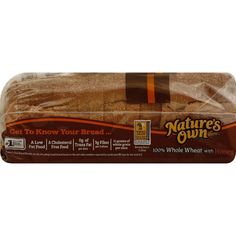 Nature's Own 100% Whole Wheat Bread with Honey - 16oz