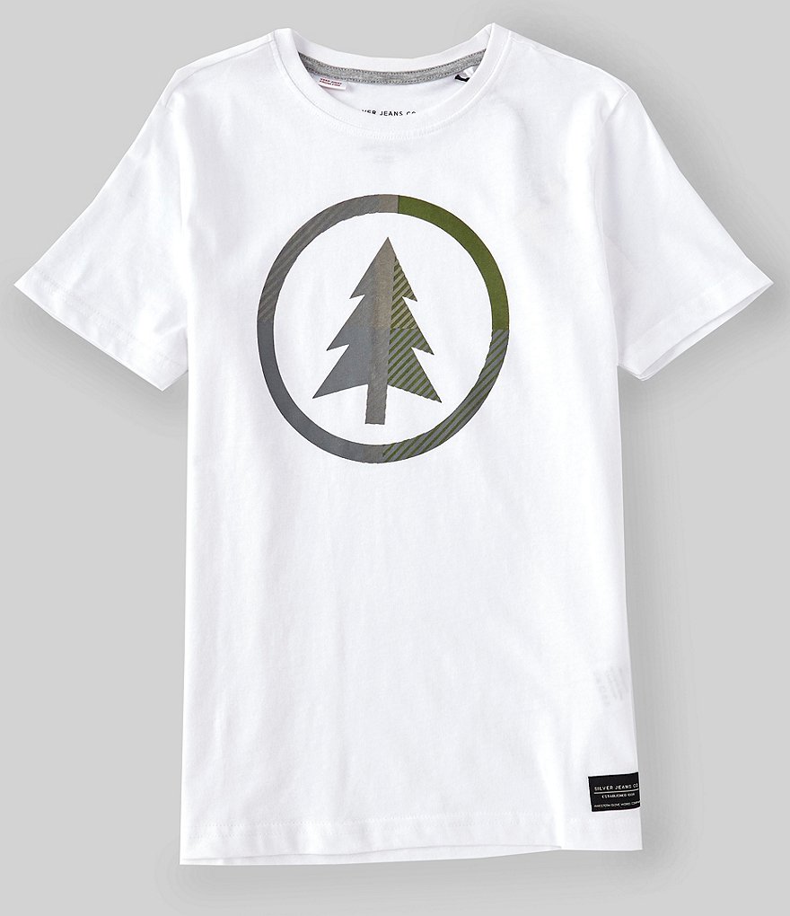 Silver Jeans Co. Big Boys 8-20 Short-Sleeve Evergreen Tree Graphic Tee