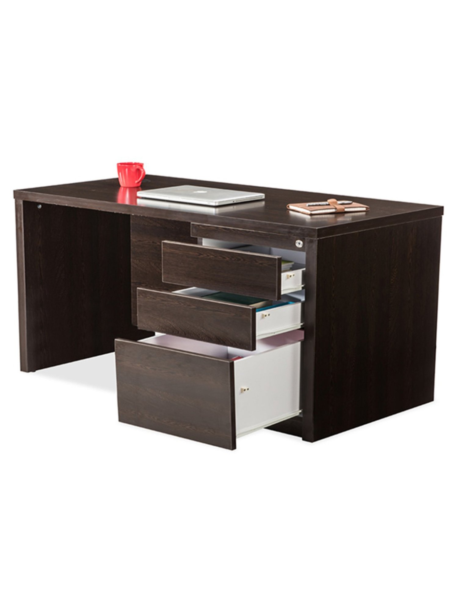 Durian Wenge Brown Engineered Wood Study Table