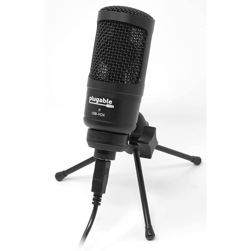 USB Studio Microphone Podcast Microphone Tripod Mounted Cardioid Condenser Microphone Optimized for Streaming TwitchMixerYouTubeDiscord Compatible with Windows macOS Linux PCs