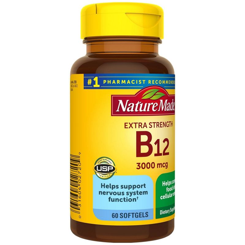 Nature Made Extra Strength Vitamin B12 3000 mcg Softgels - 60ct