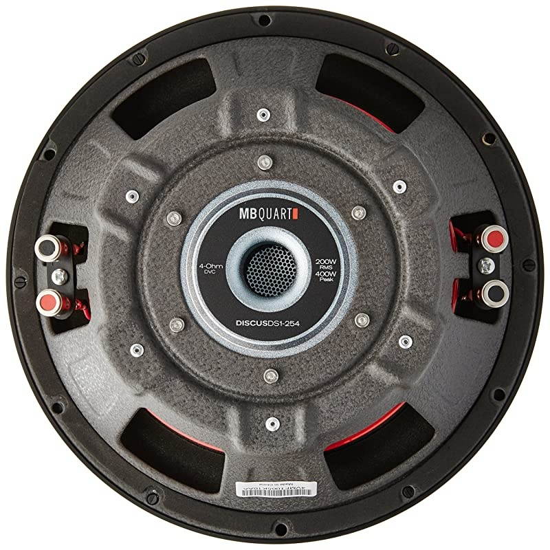 DS1-254 Discus Shallow Mount Subwoofer (Black) &ndash; 10 Inch Subwoofer, 400 Watts, Car Audio, 2 Inch Voice Coils, UV Rubber Surround, Best in Sealed Enclosures