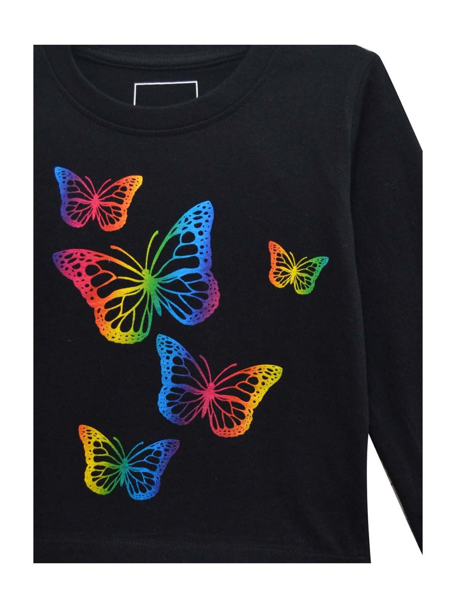 A.T.U.N. Kids Black Cotton Printed Full Sleeves Tee