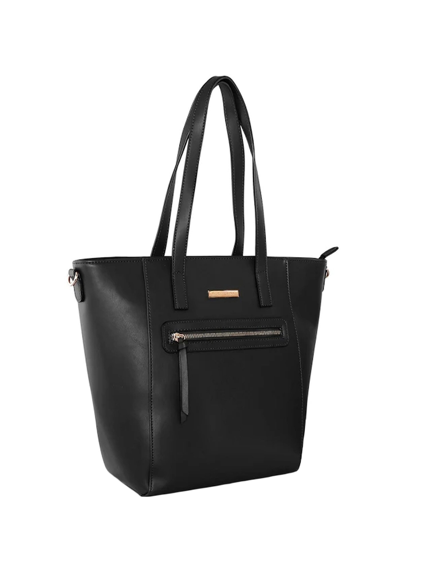 Giordano Blossoms 2020 Black Textured Medium Handbag