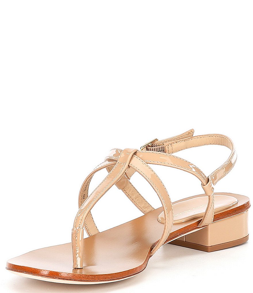 Antonio Melani Sabbina Patent Leather Thong Dress Sandals
