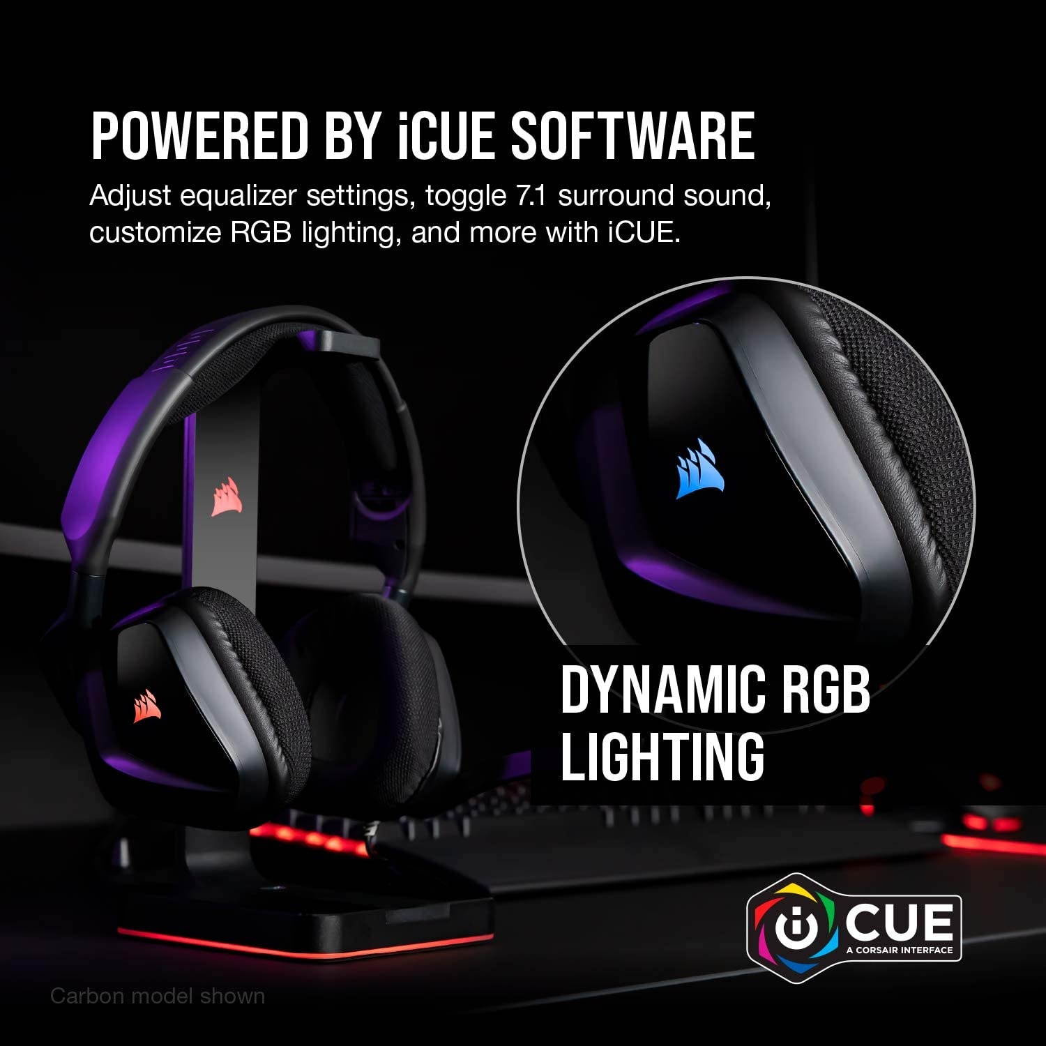 Corsair Void RGB Elite USB Premium Gaming Headset, Carbon & MM300 - Anti-Fray Cloth Gaming Mouse Pad - High-Performance Mouse Pad Optimized for Gaming Sensors - Multi Color