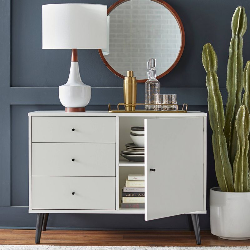 Teresa Mid Century Buffet White/Gray - Buylateral