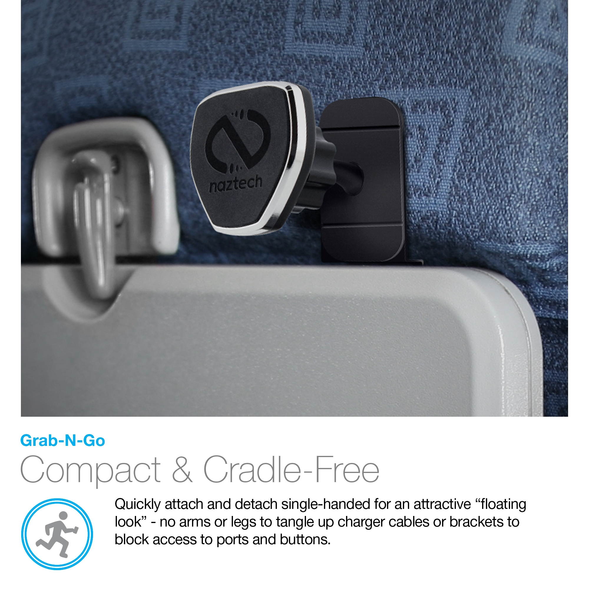 MagBuddy 14646 Universal Magnetic In-Flight Airplane Seat Back Phone/Tablet Mount