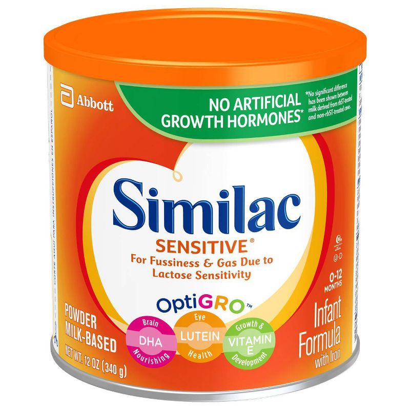 Similac Sensitive For Fussiness and Gas Infant Formula with Iron Powder - 12.5oz