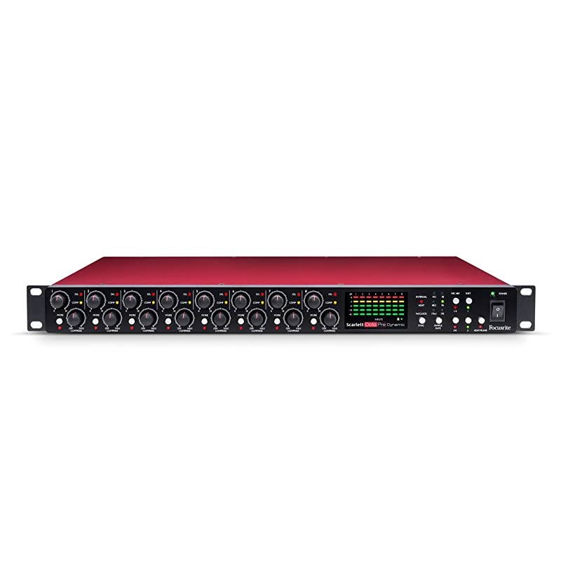 Scarlett OctoPre Dynamic 8-Channel Mic Pre Expansion with Analog Compression, 8 In/8 Out