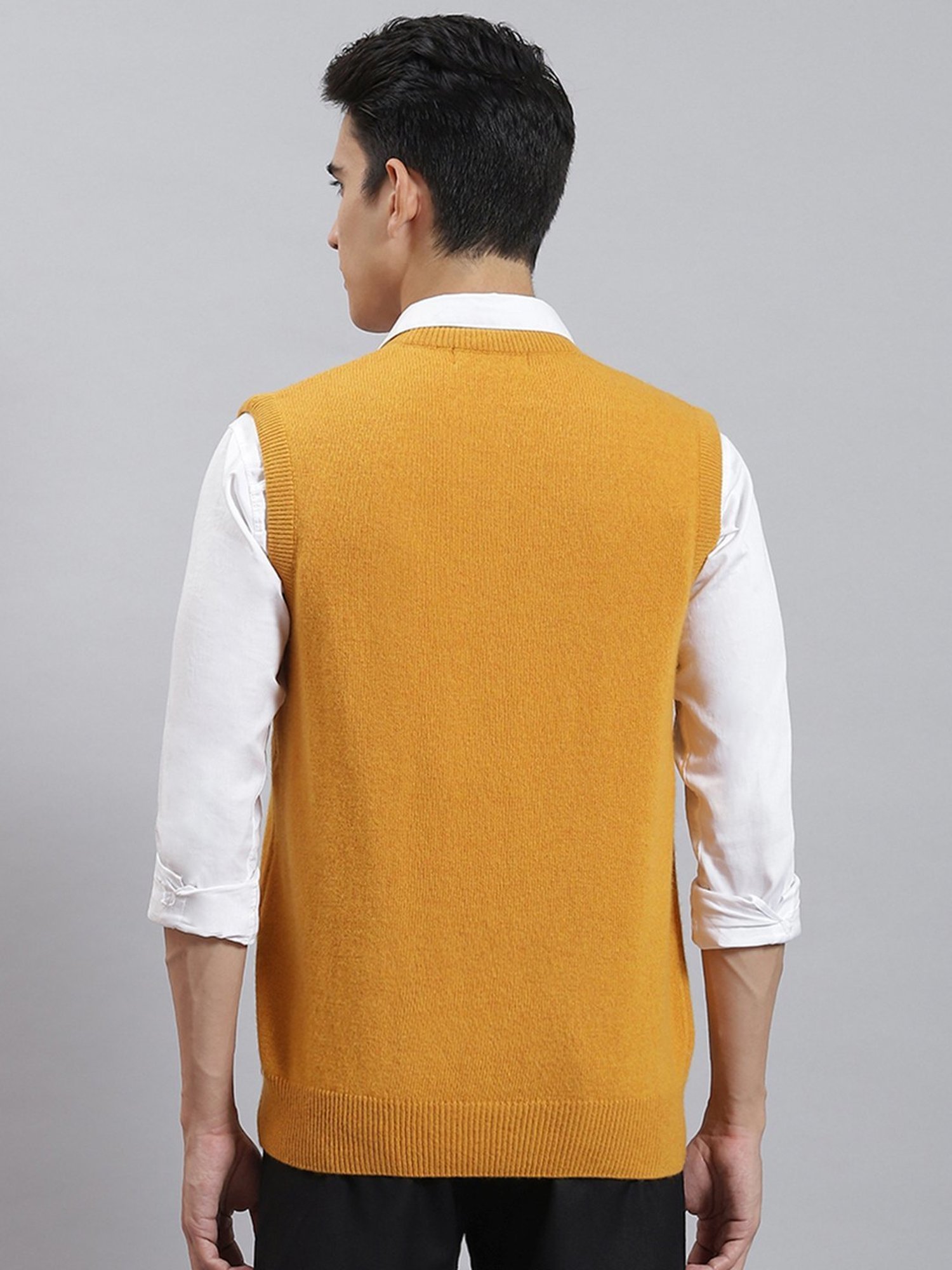 Monte Carlo Yellow Regular Fit Sweater