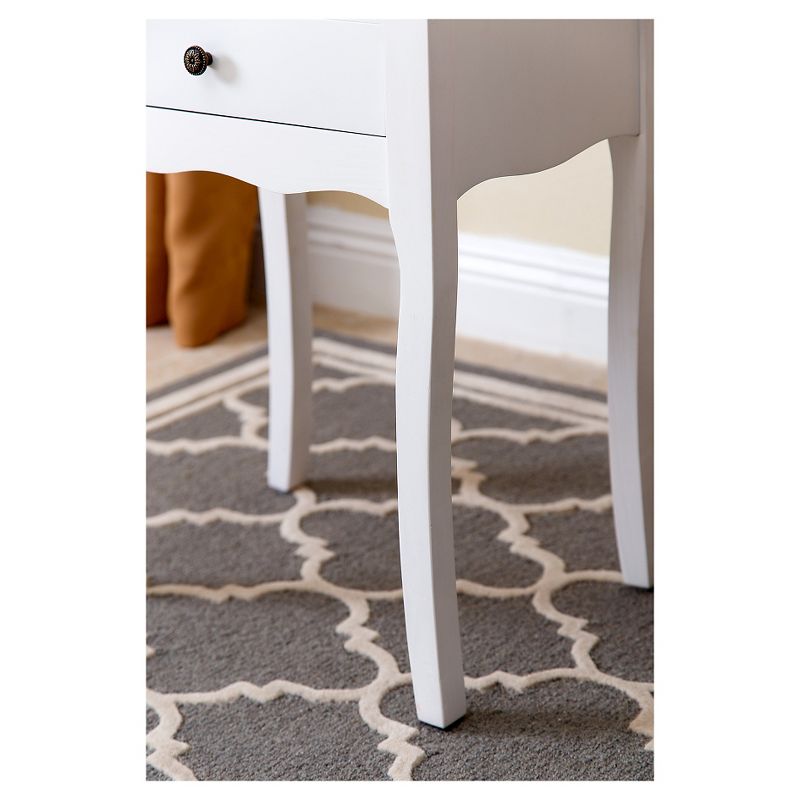 Larsa Tea End Table - White - Abbyson Living