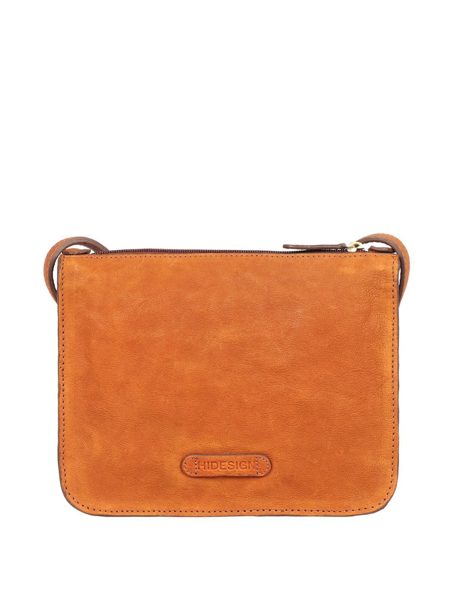Hidesign Orange Solid Medium Sling Handbag