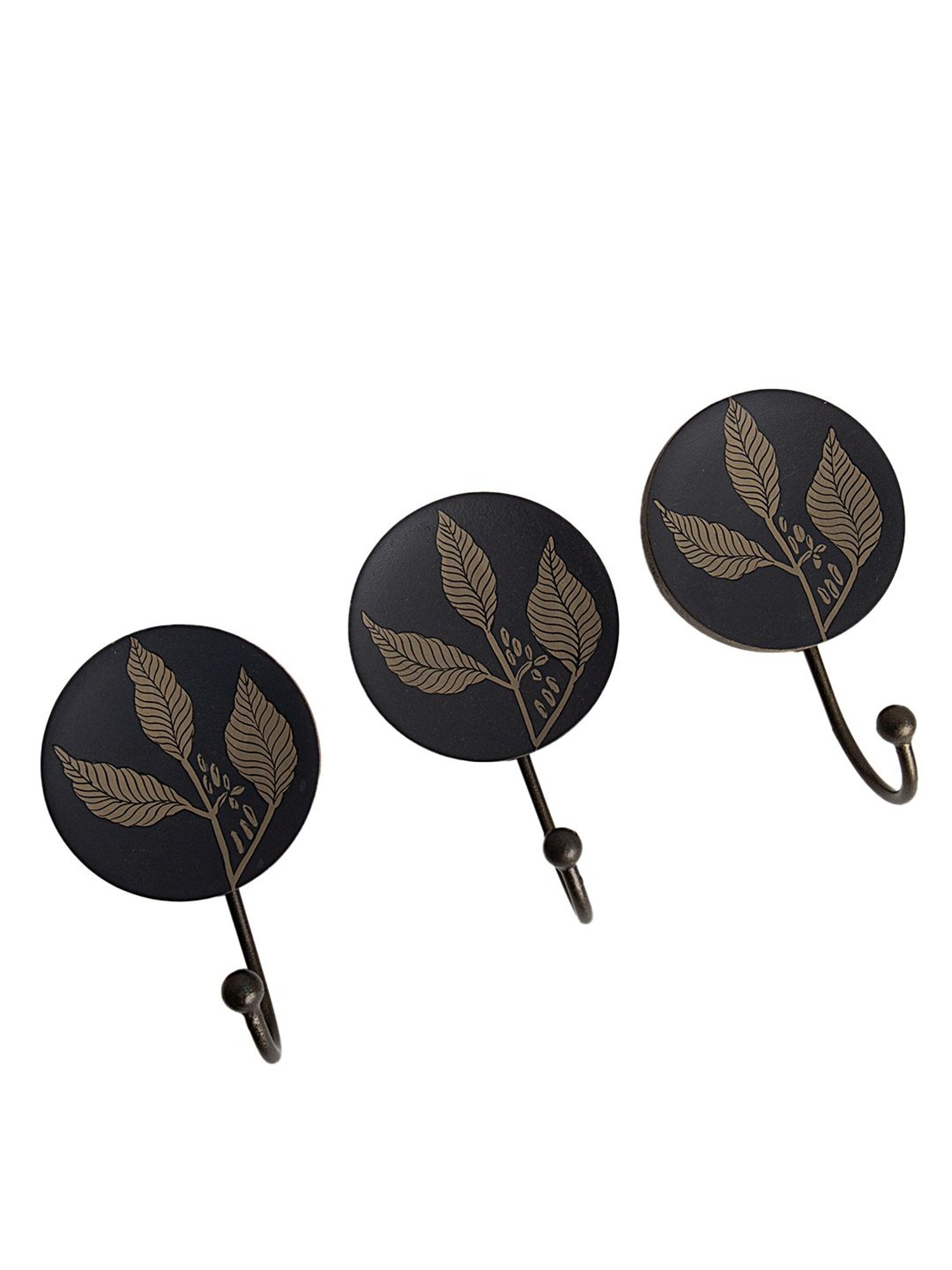 Art Street Black Mdf Jharokha Jali Square Hanging Ornaments Wall Art - Set of 4