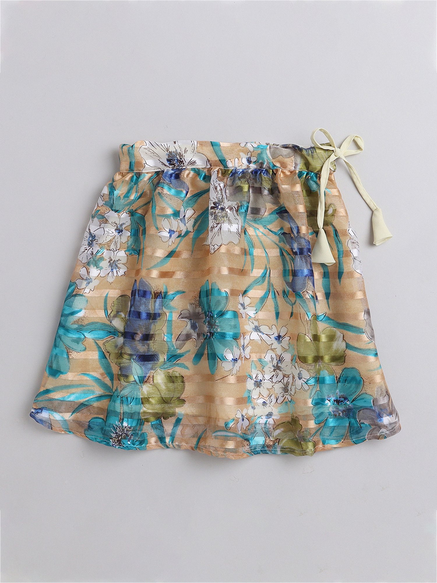 Many Frocks Kids Green & Pink Floral Print Lehenga, Choli with Dupatta