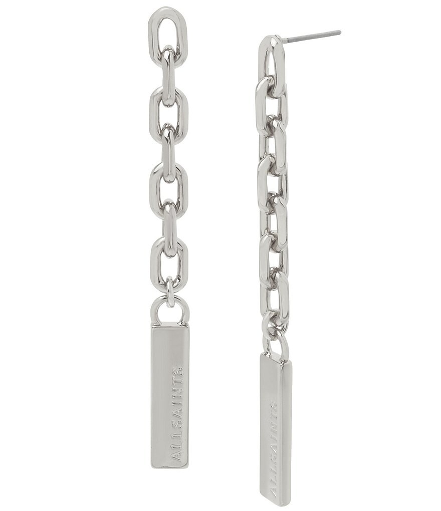 AllSaints Chain Link Linear Earrings