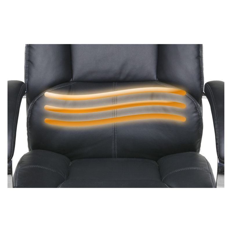 Executive 6 Motor Massage Chair with Lumbar Support and Heat Black - OneSpace