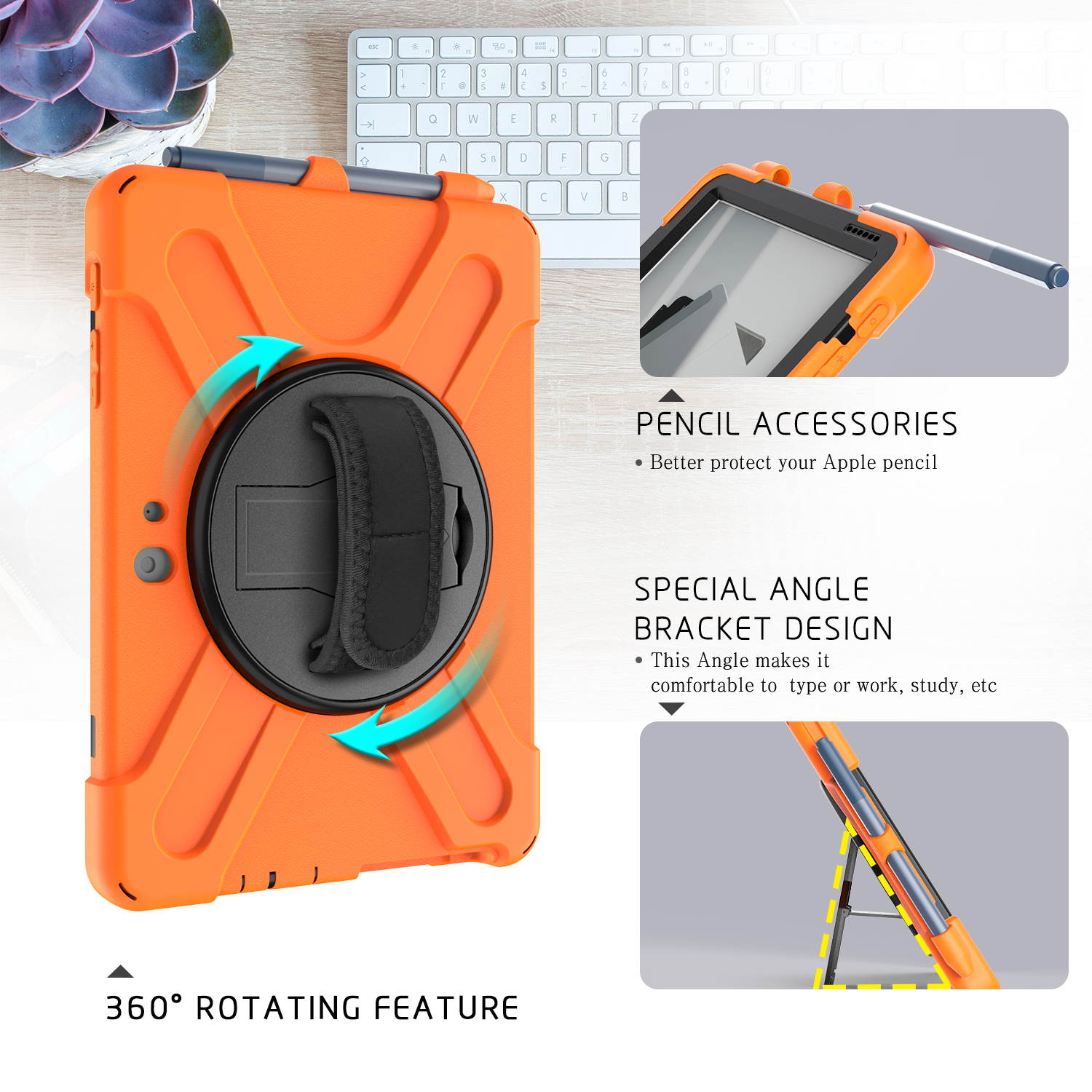 Case for Microsoft Surface Go 2 10.5 inch 2020 / Surface Go 10 inch 2018 with with Pen Holder, Hand Strap & Shoulder Strap Shockproof Protective Stand Cover