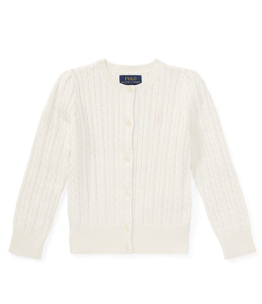 Polo Ralph Lauren Childrenswear Little Girls 2T-6X Cable-Knit Cardigan Sweater