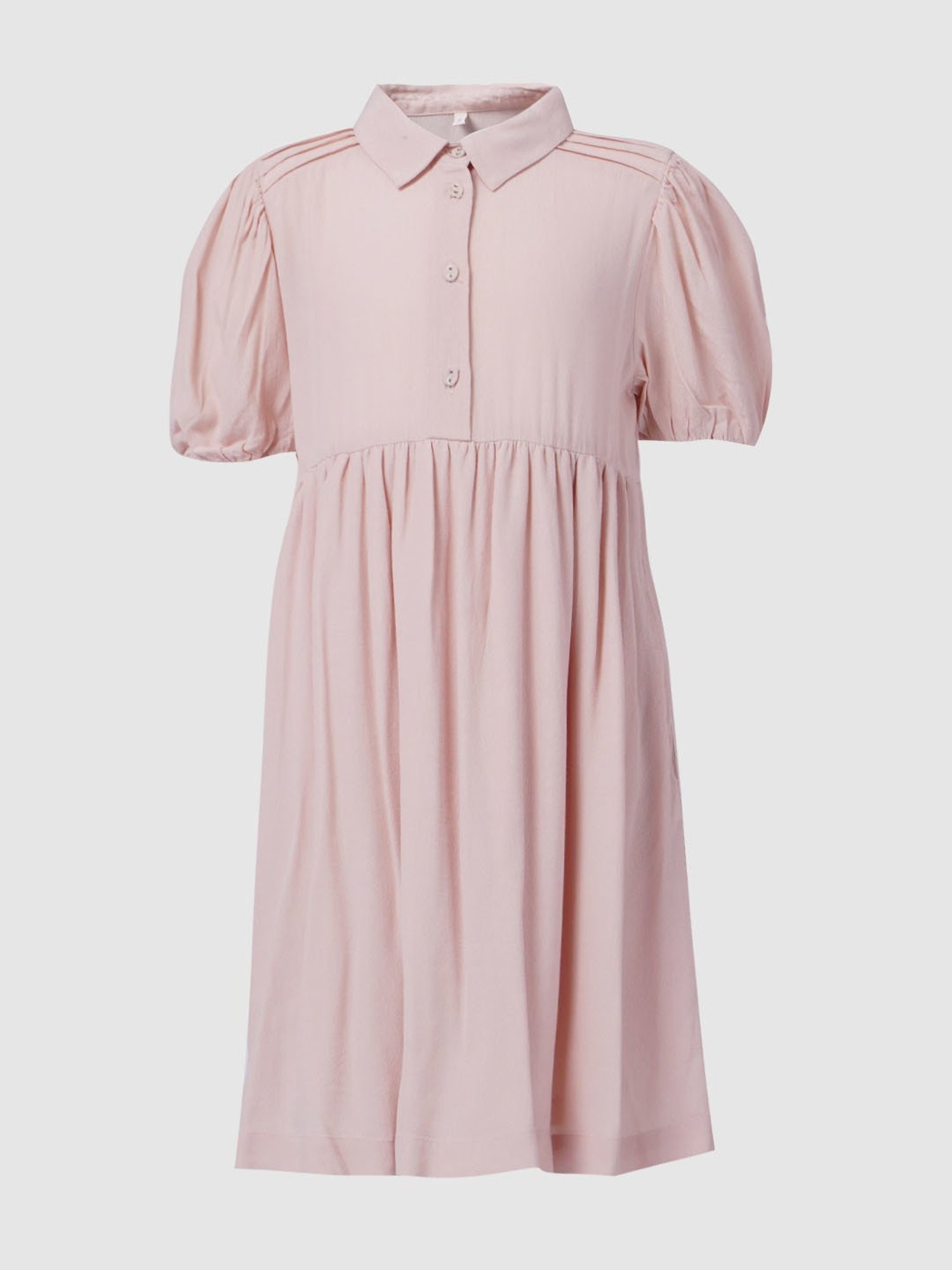 KIDS ONLY Pink Solid Shirt Dress
