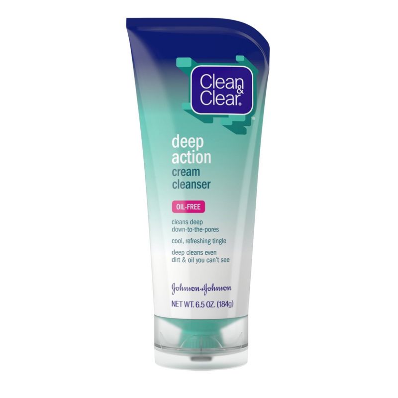 Clean & Clear Oil-Free Deep Action Cream Facial Cleanser - 6.5oz