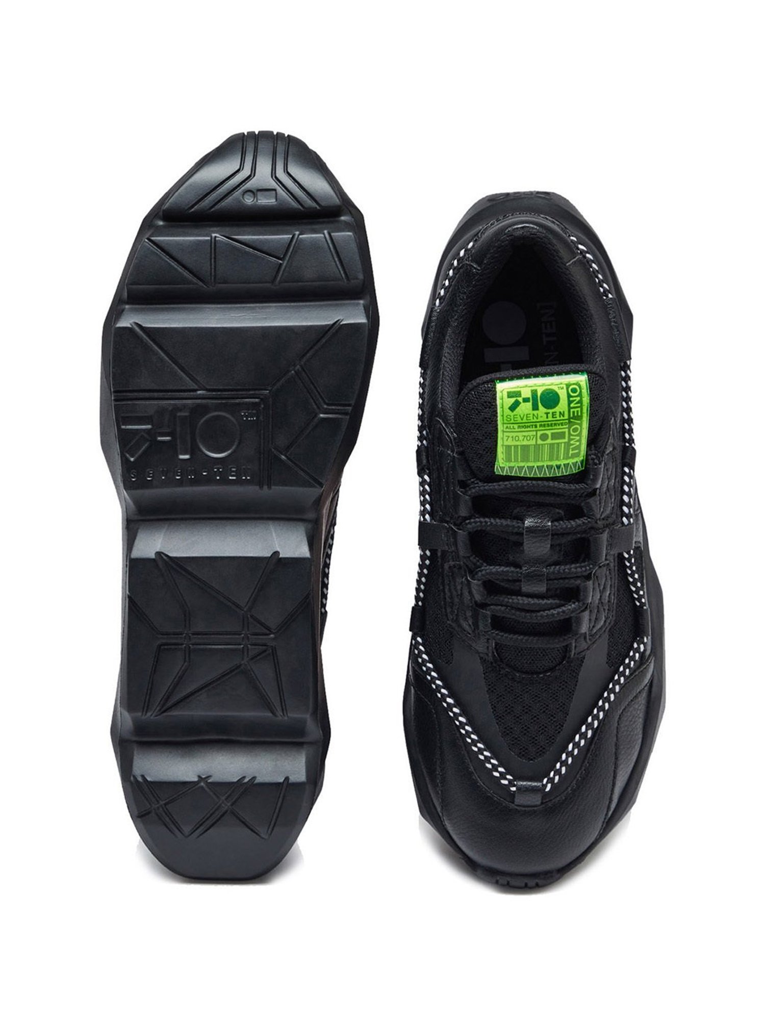 7-10 Women's 707 Elevate Street Black Chunky Sneakers