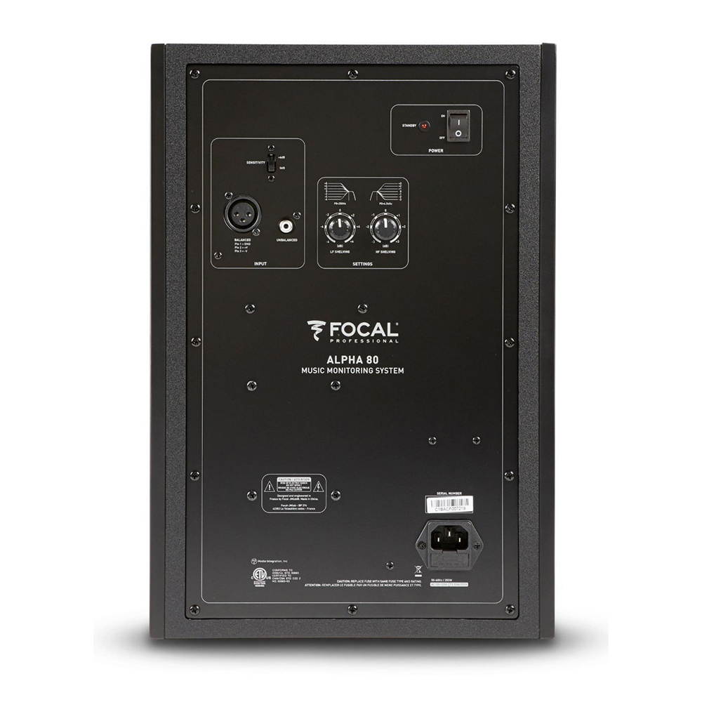 Focal Alpha 80 2-Way 8" Professional Studio Monitoring Speaker (Pair) with 2x Large Isolation Pad & 2x XLR-XLR Cable Bundle