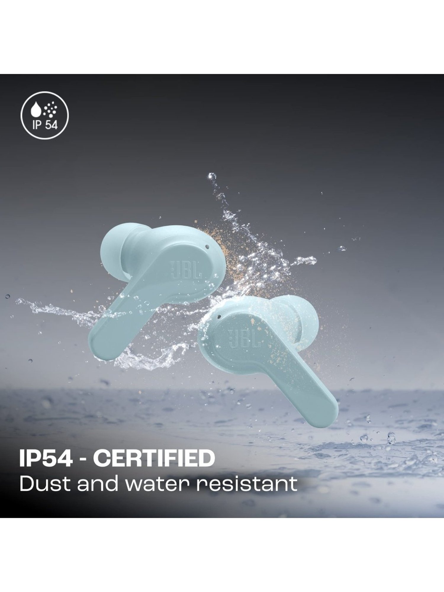 JBL Wave Beam in-Ear  with 32H Battery & Ip54 Water Resistance (Mint Blue, True Wireless)