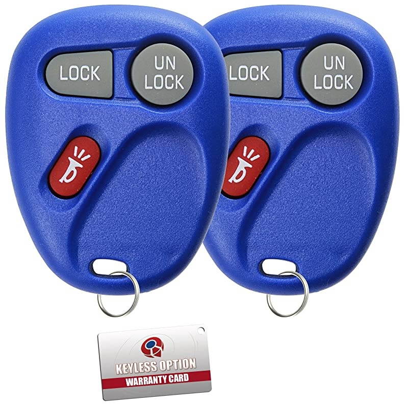 2  Replacement 3 Button Keyless Entry Remote Control Key Fob -Blue