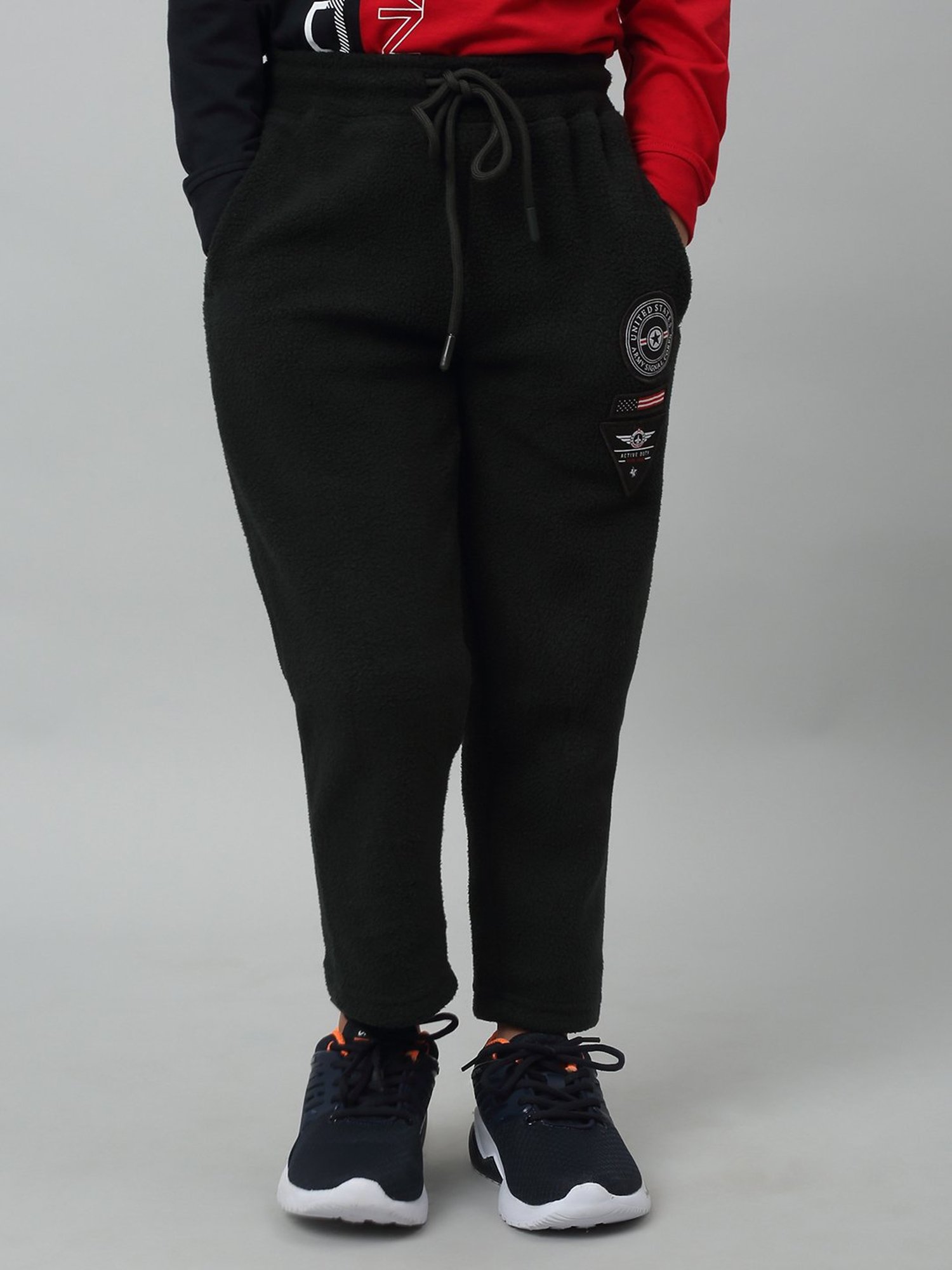 Cantabil Boys Olive Solid Trackpants