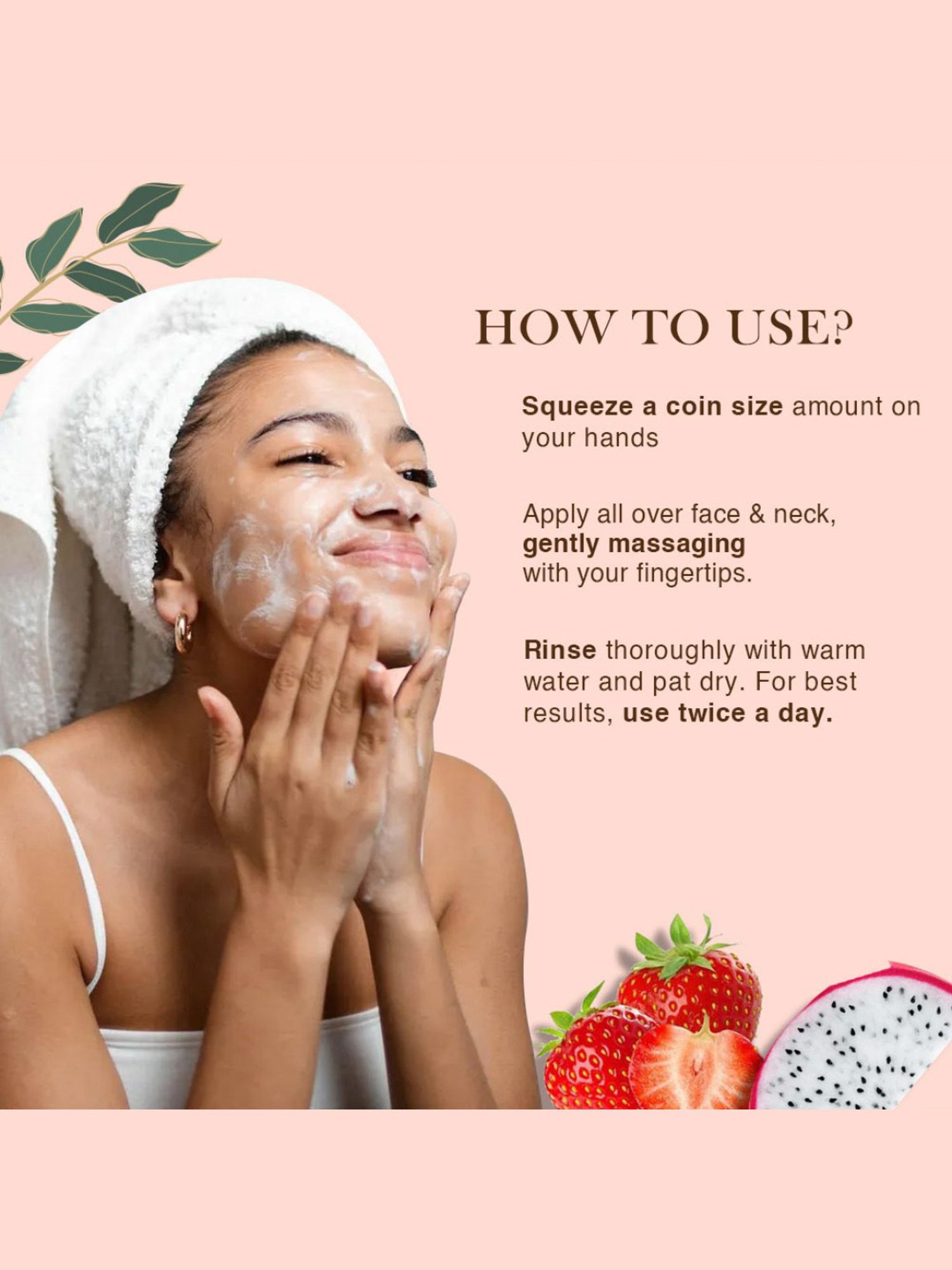 Richfeel Strawberry & Pink Pitaya Face Wash - Pack of 2